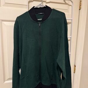 Alfani Forest Green Jacket with Black Trim